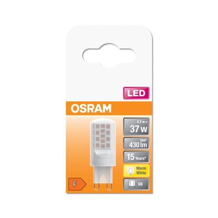 Ampoule LED G9 Capsule Frosted / 4,2W (= 37W) - Blanc chaud - Osram