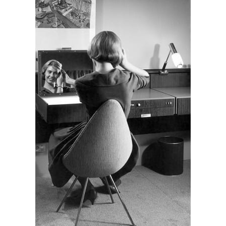 Chaise Drop plastique noir / Réédition 1958 - Fritz Hansen