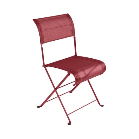 Chaise pliante Dune tissu rouge - Fermob