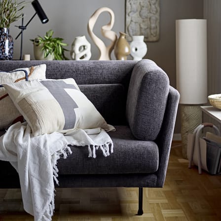 Coussin Maje tissu gris blanc beige / 50 x 50 cm - Bloomingville