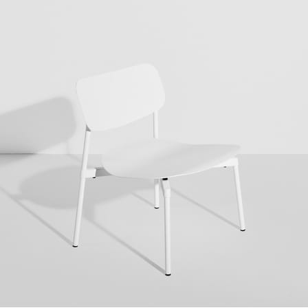 Fauteuil bas Fromme métal blanc / Aluminium - Petite Friture
