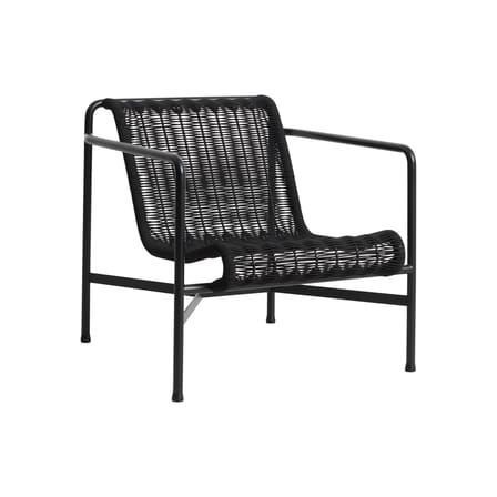 Fauteuil bas Palissade Cord noir / Corde tissu recyclé - Hay