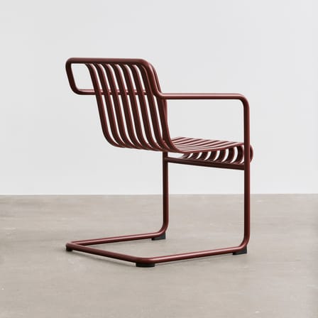Fauteuil de repas Palissade Cantilever métal rouge / Large - Hay
