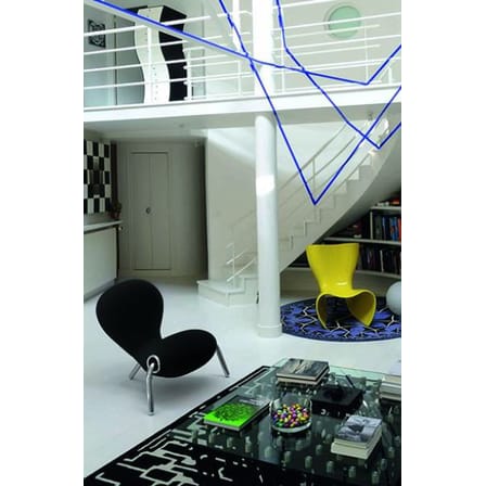 Fauteuil lounge Embryo tissu noir /  Marc Newson, 1988 - Cappellini