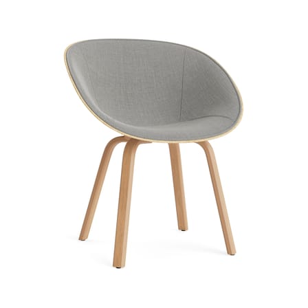 Fauteuil rembourré Mat / Chanvre - Pieds hêtre - Normann Copenhagen