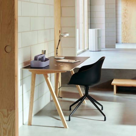 Lampe de table Cupola métal argent / Orientable - Hay
