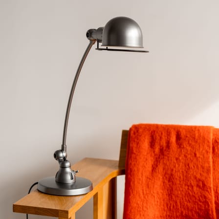 Lampe de table Signal SI400 métal argent / 1 bras - L 40 cm - Design 1950 - Jieldé