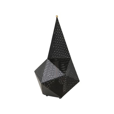 Lampe sans fil rechargeable Bagdad métal noir / Mathieu Matégot, 1954 - Acier perforé - Gubi