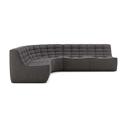 N701 Sofa UK Version textile grey / UK Version - 90° rounded corner Unit - L 120 cm - Ethnicraft