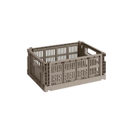 Panier Colour Crate plastique gris Medium / 26,5 x 34,5 cm - Recyclé - Hay