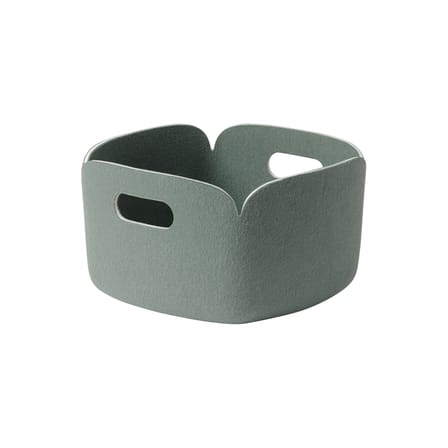Panier Restore tissu vert / 28 x 28 cm - Bouteilles plastique recyclées - Muuto