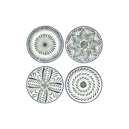 Piatto Bazaar ceramica verde / Set di 4 - Ø 26,5 cm - Serax