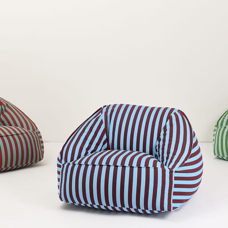 Pouf Ziggy tissu rouge / Pouf - NOBODINOZ