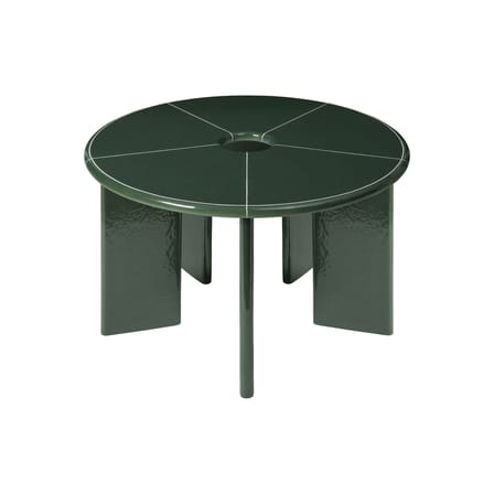 Runder Tisch Deya stein grün / Ø 120 - Betongrau emailliert - Ferm Living