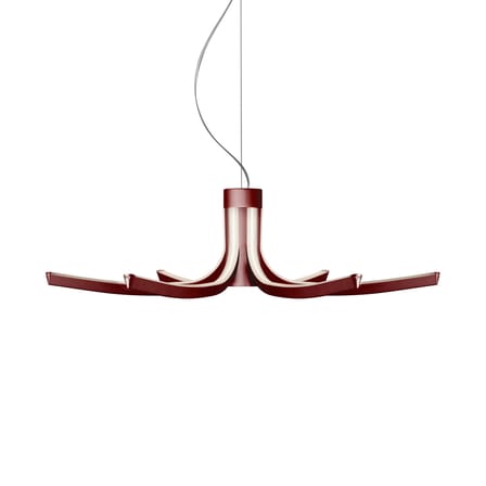 Suspension Asteria LED métal rouge / Ø 67 cm - Foscarini
