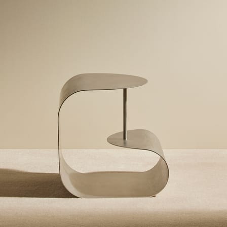 Table d'appoint Gégé métal argent / 45 x 45 x H 45 cm - Maison Sarah Lavoine