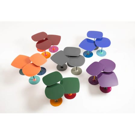 Table d'appoint Thierry verre rouge / 33 x 50 x H 50 cm - Verre - Kartell