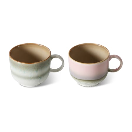 Set de 2 tasses à thé 70s ceramics / 42,5 cl - HK LIVING