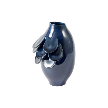 Vase Quillie Small céramique bleu / Ø 18 x H 32 cm - POLSPOTTEN