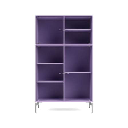 Vaisselier Ripple III bois violet / Vitrine - L 69,6 x P 38 x H 105 cm / Verre ondulé - MONTANA