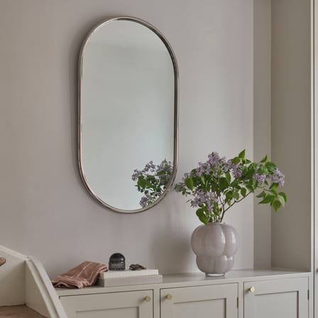 Angui Wide Wall mirror metal silver / 60 x 100 cm - AYTM