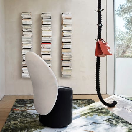 Bibliothèque murale Ptolomeo Wall métal blanc / H 155 cm - Opinion Ciatti