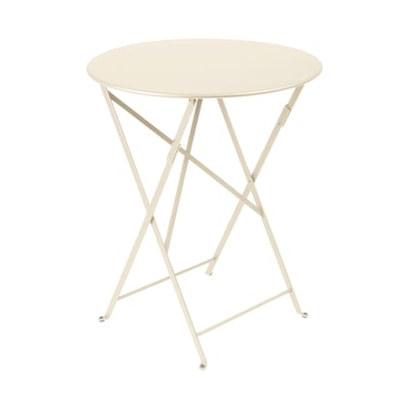 Bistro Foldable table metal beige / Ø 60 cm - 2 persons - Fermob