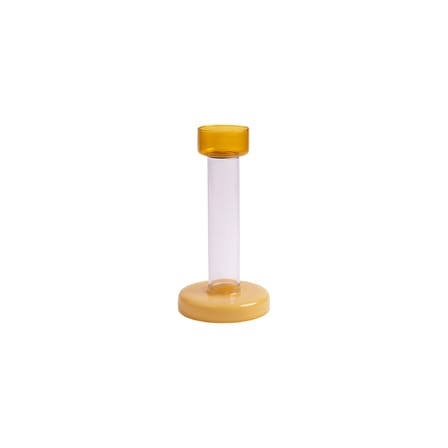 Bougeoir Bole Medium verre orange / Ø 11 x H 21 cm - & klevering