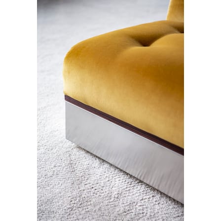 Chauffeuse Stanley tissu jaune / Canapé modulable - Velours / L 65 cm - RED Edition