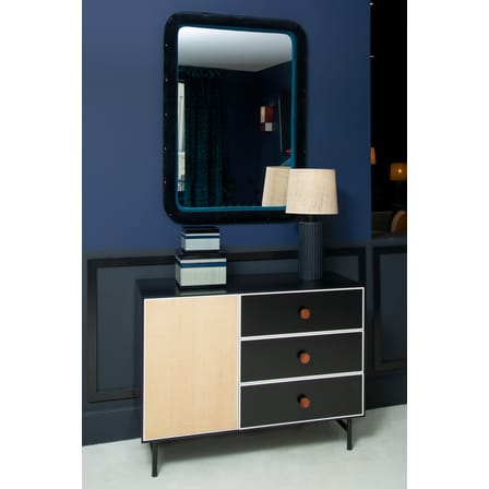 Essence Chest of drawers wood black / L 100 x H 75 cm - Wood & rattan - Maison Sarah Lavoine