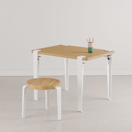 Mini Lou Children stool wood white / H 30 cm - TIPTOE