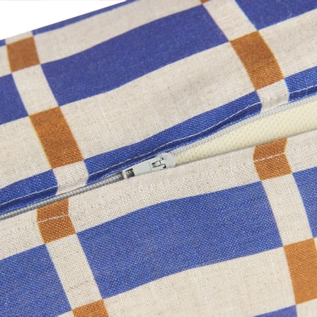 Coussin Cliff Cylinder tissu bleu / Ø 18 x L 70 cm - NOBODINOZ