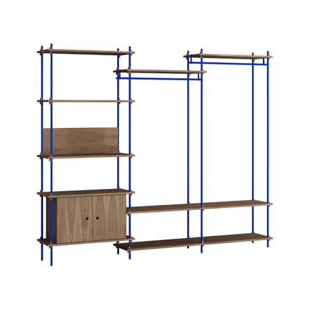 Dressing Shelving System – s.200.3.C bois marron / L 239 x H 200 x Prof. 35 cm - MOEBE