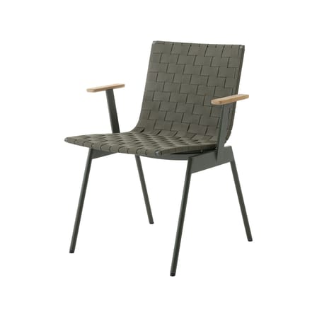Fauteuil de repas Ville AV34 tissu vert - &tradition