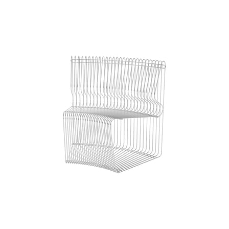 Fauteuil Pantonova Convex métal argent / Verner Panton, 1971 - MONTANA
