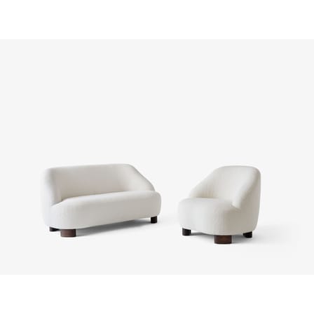 Fauteuil rembourré Margas LC1 tissu beige / Tissu bouclé - &tradition