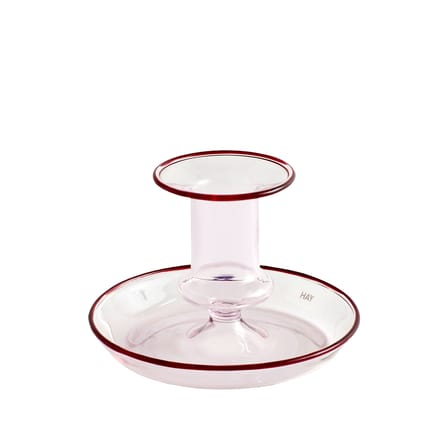 Kerzenleuchter Flare Small glas rosa / Glas - Hay