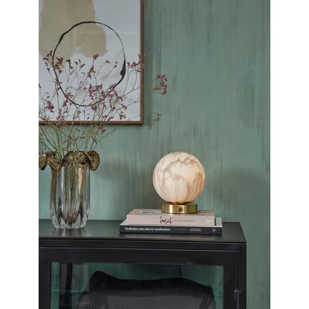 Lampada da tavolo Carrara vetro bianco oro / Ø 16 cm - Vetro effetto marmo - It's about Romi