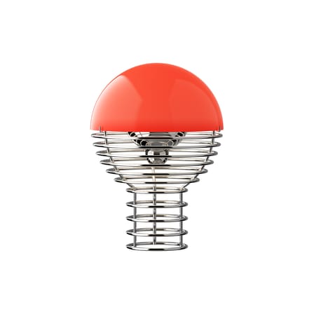 Lampe sans fil rechargeable Wire Portable LED métal rouge / Ø 18 x H 25 cm - Verner Panton, 1972 - Verpan