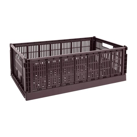 Panier Colour Crate plastique rouge X-Large / 42 x 68 cm - Hay