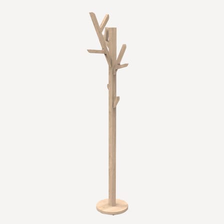 Portemanteau sur pied Ambroise bois naturel / H 158 cm - Chêne - Hartô