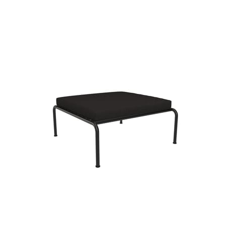 Pouf d'extérieur Avon métal tissu noir - Houe