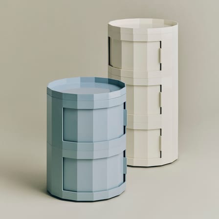 Rangement Facet Low / H 49 cm - 2 portes / Avec roulettes - Hay