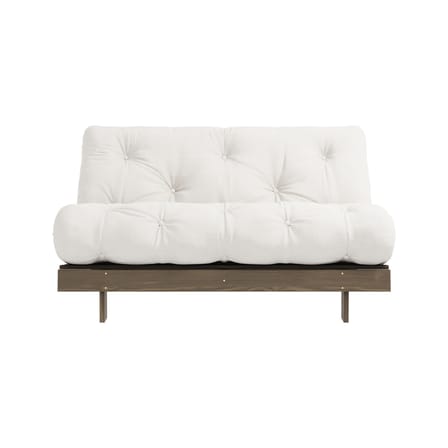 Divano convertibile Roots legno bianco / L 140 cm - 3 posizioni / Struttura marrone - KARUP DESIGN
