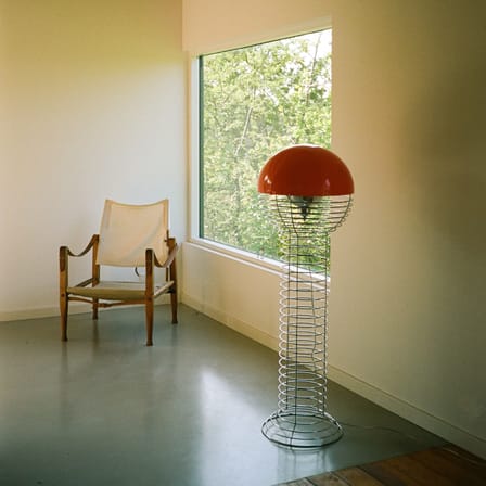 Stehleuchte Wire metall orange / H 120 cm - Verner Panton, 1972 - Verpan