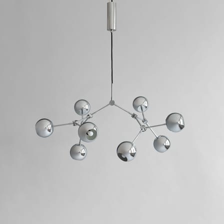 Suspension Drop Globe Mini métal argent / 95 x 70 x H 55 cm - 101 COPENHAGEN