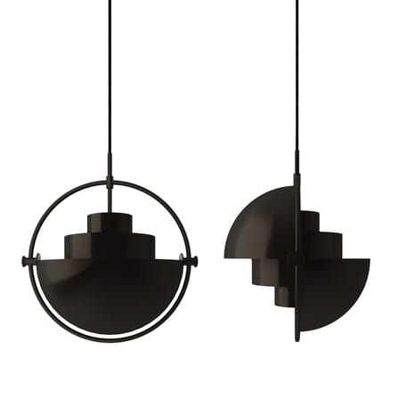 Suspension Multi-Lite Small métal noir / Ø 25 cm - Modulable & orientable / Réédition 1972 - Gubi
