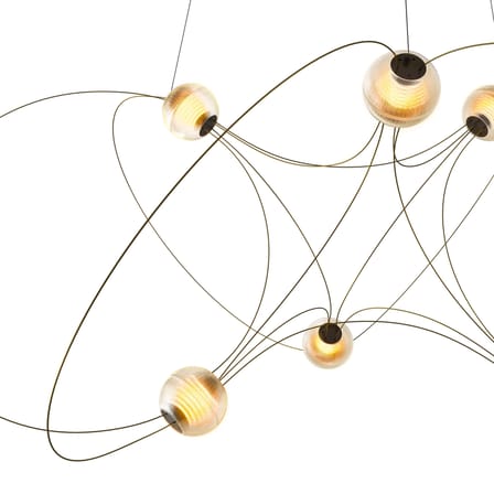 Suspension Munari 6 / LED - Ø 120 x H 45 cm / Version pré-assemblée - DCW éditions