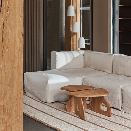 Table basse Oar Large bois naturel / 70 x 44,5 x H 35,5 cm - Ferm Living