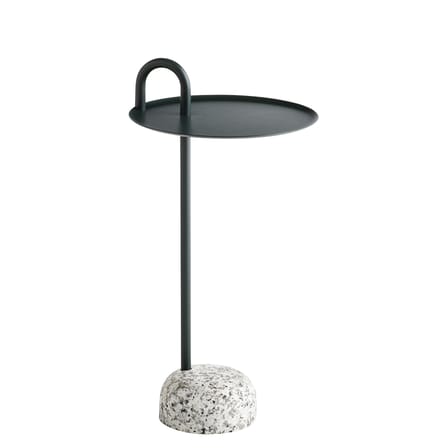 Table d'appoint Bowler métal pierre vert / granit - Hay